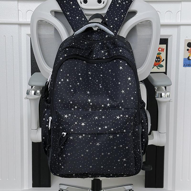 Schoolbag Korean Ins College Wind Star Backpack Women's Large Capacity High School Student Lightweight School Bag New Middle School Student Backpack