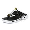 Fashion Summer New Slippers For Men Fashion Genuine Leather Cool Outdoor Flats 2024 Casual Indoor Bathroom Slippers Non-Slip Beach Shoes