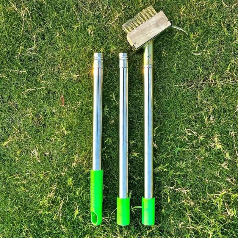 Stainless Steel Weeds Removal Brush with Adjustable Long Handle Crack Weeder Tool for Moss and Weeds Cleaning in Garden