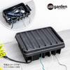 Takasho Outdoor Power Box, Outlet Box Medium, Approx. 34cm Wide x 24.5cm Deep x 12cm High, Black, Illuminated, Outdoor, Waterproof, Cord Storage,