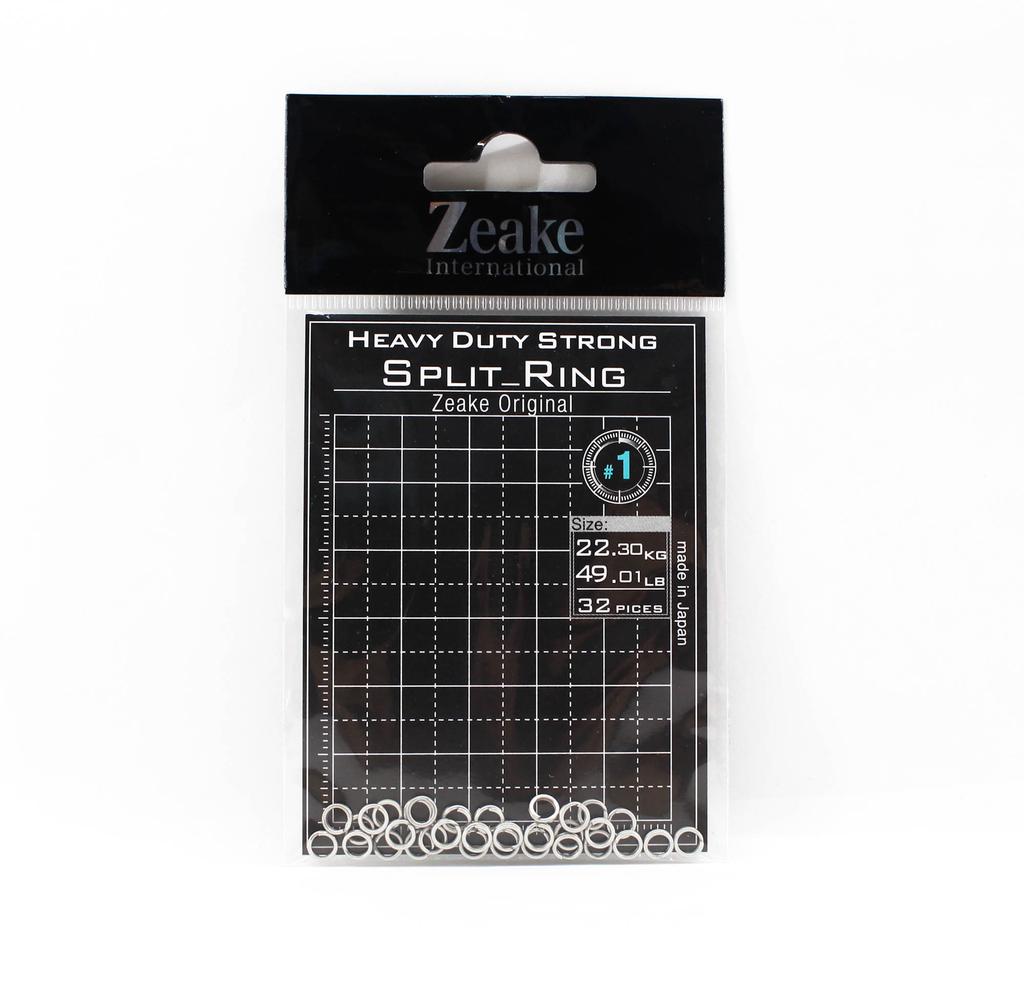 Zeake Split Rings Heavy Duty Size 1, 49.01lb-32 Rings 1 (3179)