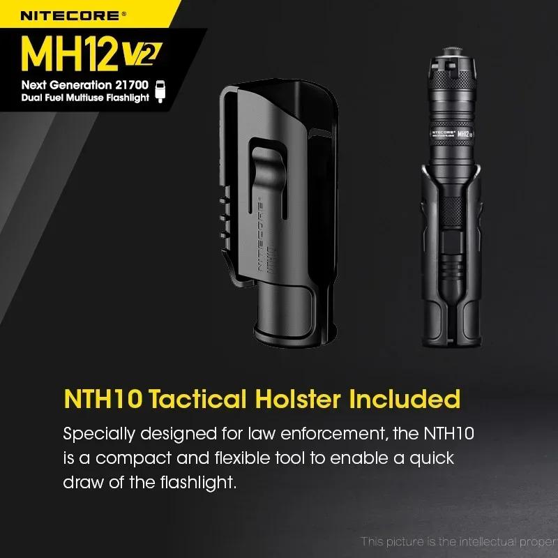 NITECORE MH12 V2 Tactical Torch Flashlight 1200LM for Camping Searching Hiking Lantern Patrol Lantern Emergency Searching