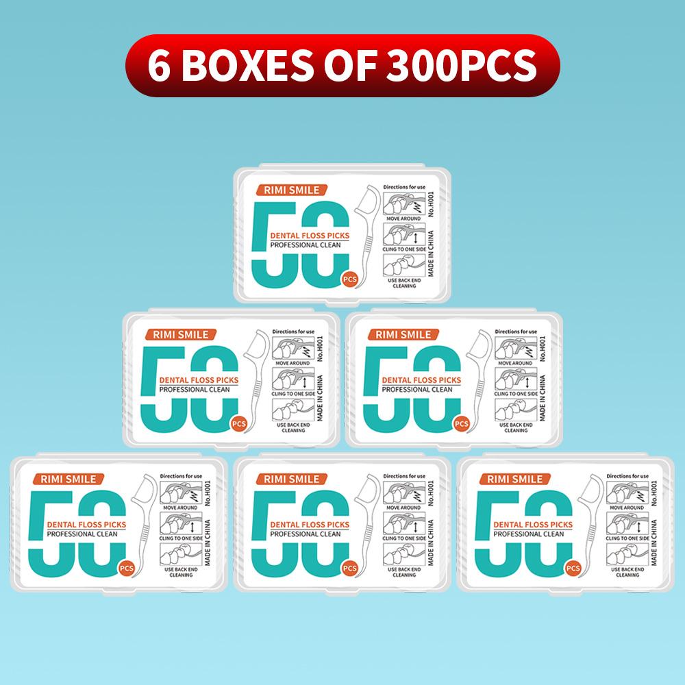 50PCS/box - Dental Floss Stick -1000/500/300/150PCS Specifications - Suitable for Cleaning Interdental Spaces Tools