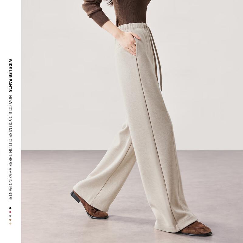 HSTYLE Women's Flowy High-Waisted Wide-Leg Pants