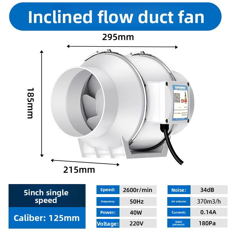 Egzoz Fanı Ev Sessiz Inline Kanal Fanı Banyo Egzoz Fanı Havalandırma Ekipmanı Mutfak Banyo Duvara Monte Hava Arıtma Ve
