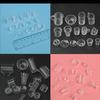 15Pcs/Set Mini Transparent Drink Cups Dish Plate Tableware Miniatures
