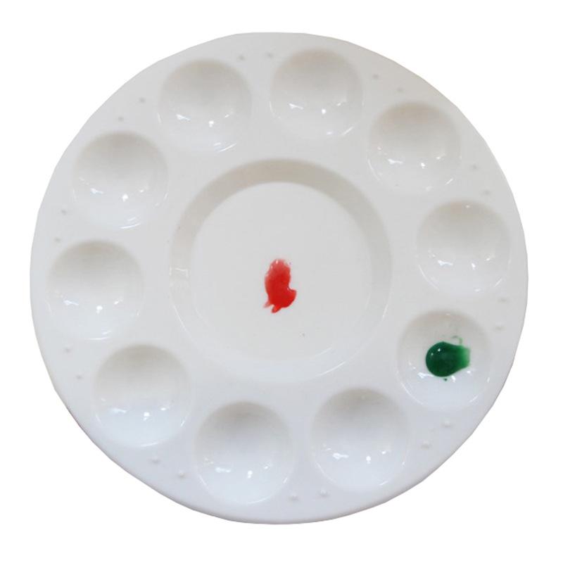 Round 10-Well PP Plastic Paint Palette for Art Students