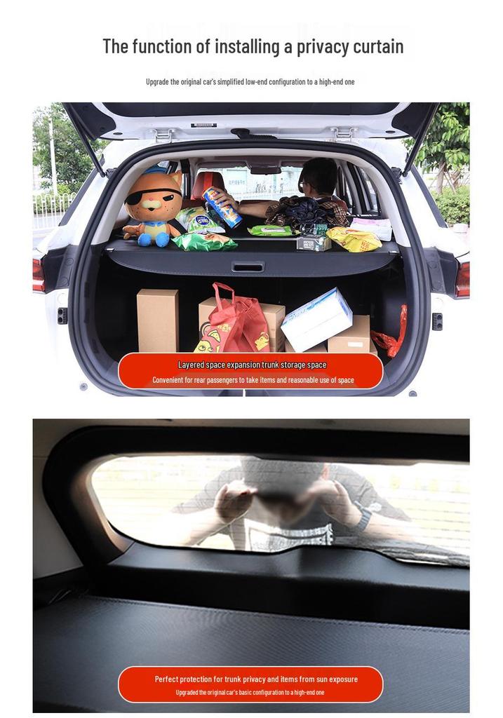 Baojun Yunhai Trunk Sunshade Curtain & Partition Board for Car Interior Modification Accessories