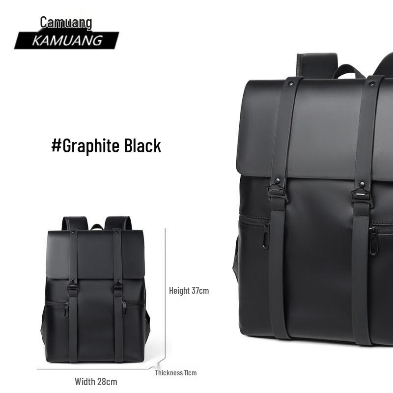 KAMUANG Waterproof Leather Laptop Backpack