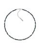 Thestillroom [Silver] #N2501 Black Bead Necklace
