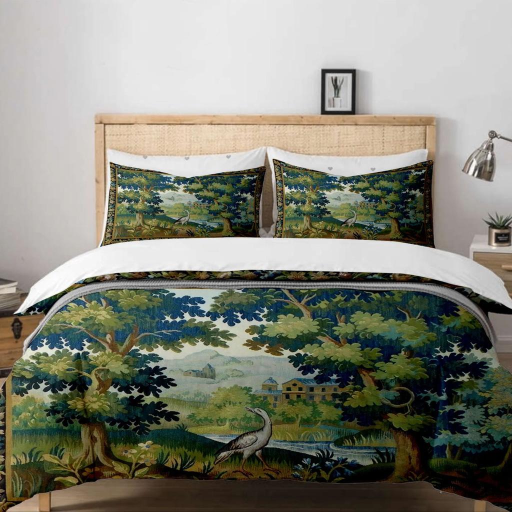 Flemish Verdure Renaissance Duvet Cover Set King Queen Double Full Twin Single Size Boys Bed Linen Set