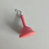 Plunger Shaped Clicker Fidget Keychain, 3D Printed Decompression Toy, Novelty Stress Relief Sensory Toy for Kids Adults