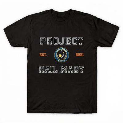Project Hail Mary College Style Graphic 100Cotton Unisex Shirt Andy Weir Novel Summer New Fashion Y2k Short Sleeve Tshirt
