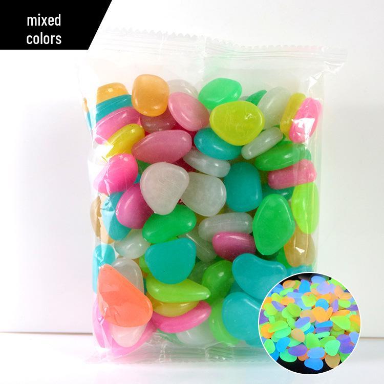Artificial Glowing Pebbles for Aquariums and Garden Landscaping