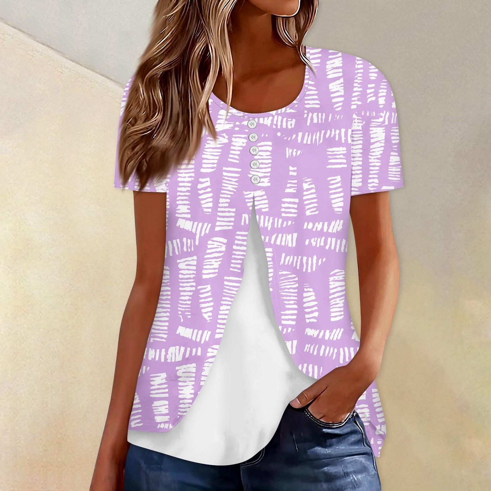 Женская летняя футболка с цветочным принтом — фото 7