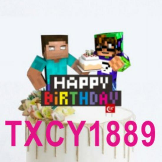 Acrylic Minecraft Cake Toppers Decorations Ornaments