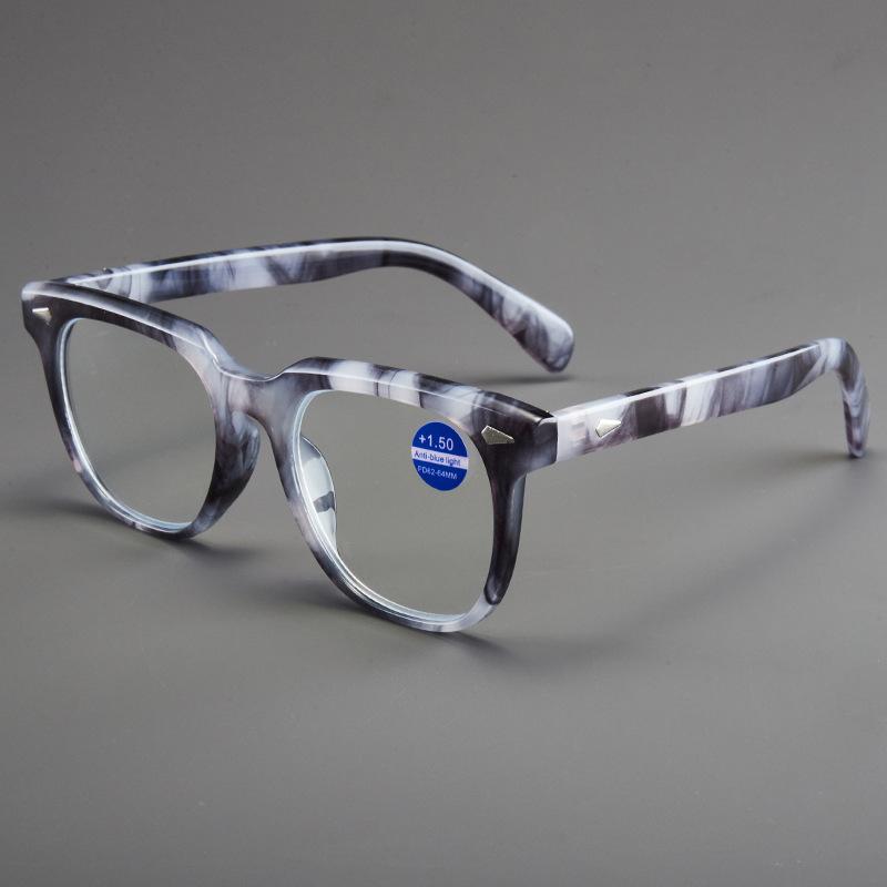 

XY8291 anti-blue glasses men and women Korean fashion large frame square frame ultra-light high definition reading reading glasses anti-blue light + 100 degree reading glasses