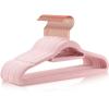 10PCS 45/42cm Flocking Hanger Non-slip Velvet Hanger Clothing Store Coat Without Trace Wardrobe Home Clothing Store Organization