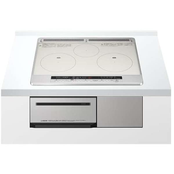 Delivery Hitachi IH Cooking Heater S Silver Width 60cm IH Compatible with Iron and Stainless Steel [Product Only] Built-in HT-M7STF 3-burner