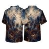 Men's Short Sleeve V Neck Halloween Print Pocket Scrub Top Medical Workwear Uniform Comfortable Fit Breathable Fabric