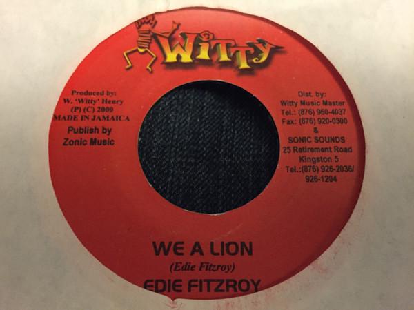 

7inch Record EDIE FITZROY We A Lion NONE Witty 2000 Jamaica Reggae Ska Dub Used