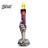 Secret Room Scary Decor Halloween LED Ghost Candle Light Spooky Hand Lamp Party Atmosphere Tabletop Decor Horror Light for Haunted House Decorative