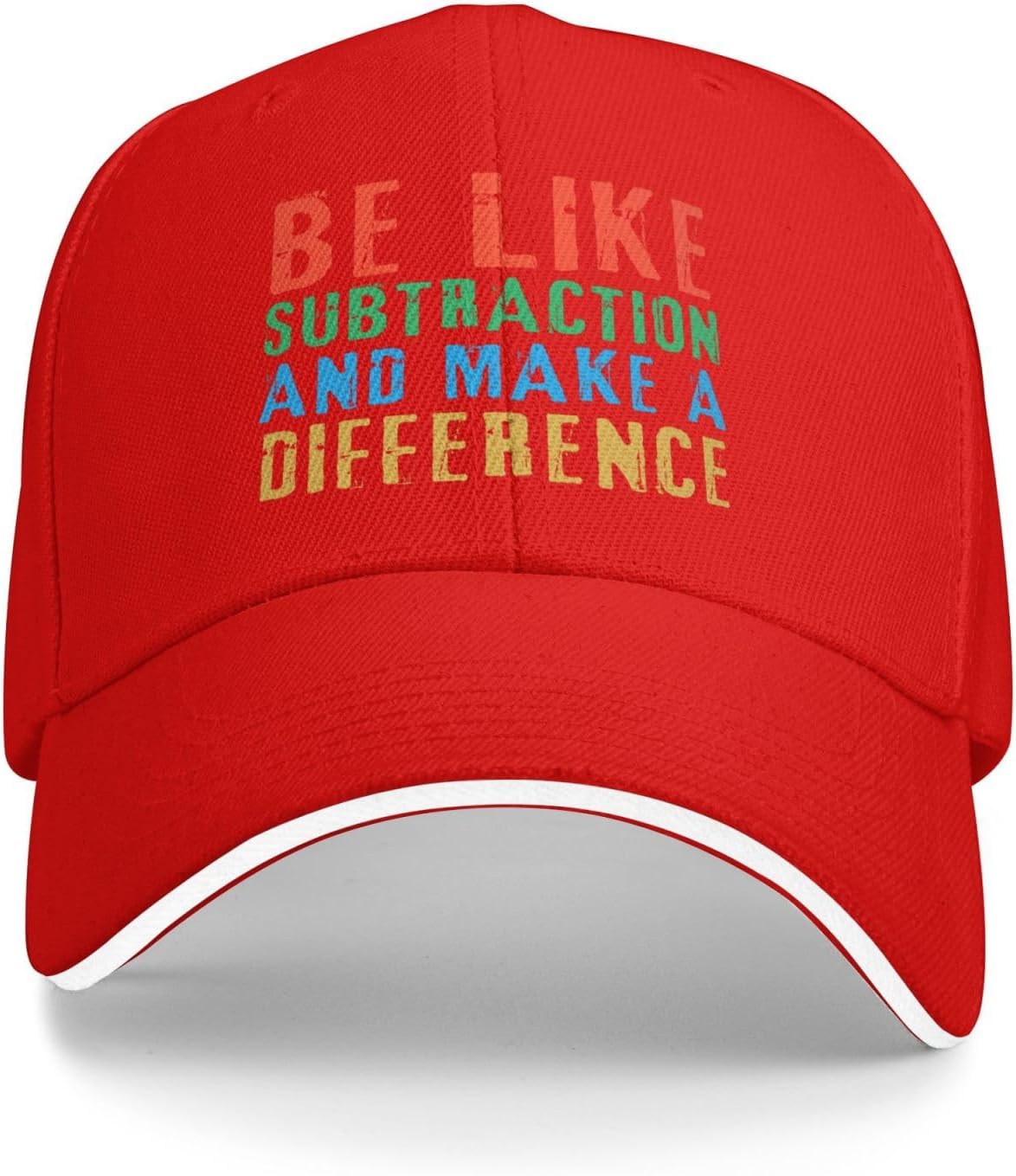 

Be Like Subtraction Make A Difference Funny Baseball Cap Polyester Outdoor Adjustable Snapback One Size