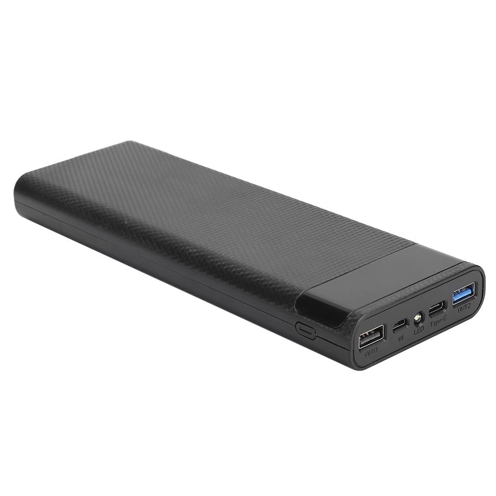 10x18650 Battery Box Portable Power Source No Welding Jacking DIY Power Bank Shell Kit Accessoryblack