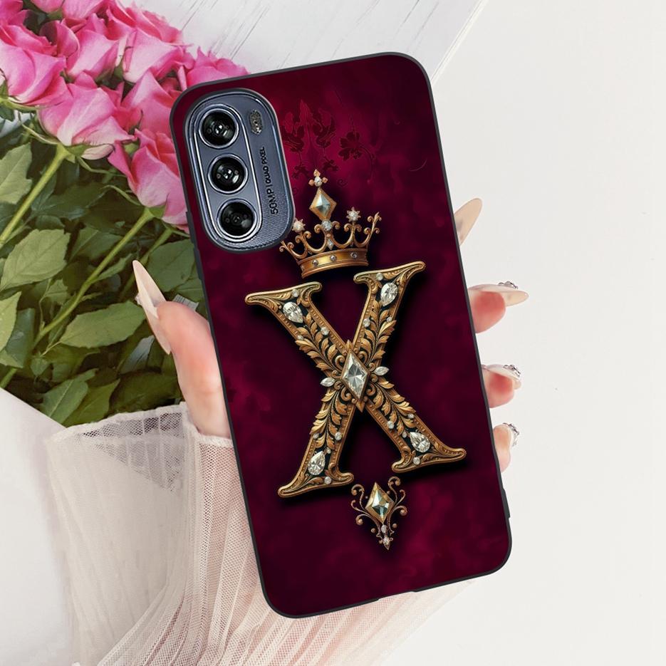 Für Motorola Moto G62 5G Hülle Niedliche Krone Buchstaben Abdeckung Stoßfest Weiches TPU Handyhülle Für Motorola G62 Moto G 62 MotoG62 5G Taschen