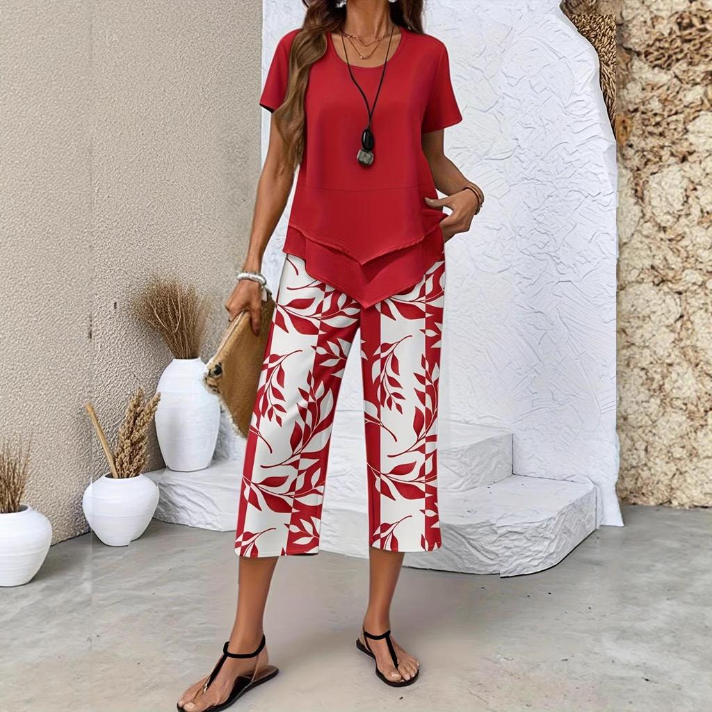 Completo Stampa Autunno Inverno 2026 per Donna: Elegante Completo Due Pezzi da Pendolare
