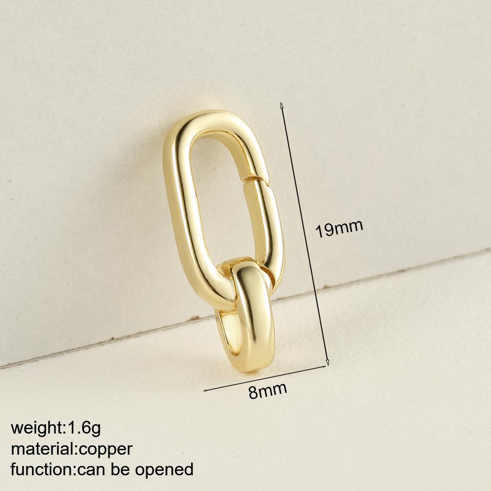 Can Be Opened Spring Clasp Chrms For Jewelry Making Supplies Gold Color Round Oval Buckle Diy Bracelet Necklace Accessories