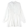 Early autumn new loose medium and long shirt women's long-sleeved design sense niche waist top light and cooked shirt