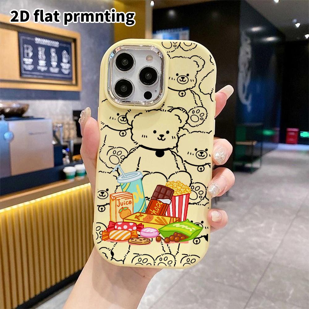 Phone Case: 2D Flat Design Suitable for iPhone 18 17 16 15 14 13 Pro Protective Case, Couple Style, Foodie Theme, Christmas and Halloween Gifts