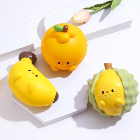 Cute Slow-Rising Squeeze Toy Soft PU Fidget for Stress Relief Realistic Fruit-Shaped Decompression Gadget for Kids Adults