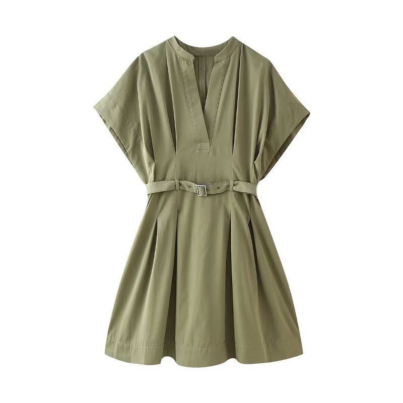 Kaslead New Arrival Women's Clothing Fashion Style Fashion Casual Pleated Short Dress 4043058