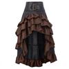 Damenmode, mittelalterliches Cosplay-Kostüm, Gothic-Rock, lässig, hoher, niedriger Saum, elegantes Kleid, Rüschenrock