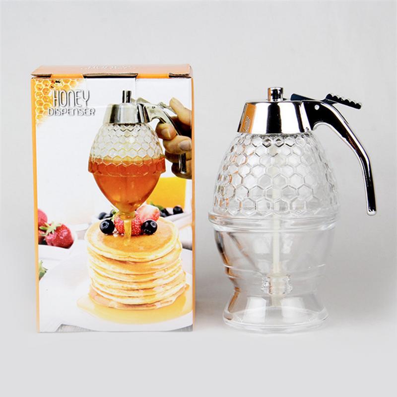 Juice Syrup Cup Squeeze Bottle Storage Pot Stand Holder Bee Drip Dispenser Kettle Honey Jar Container Kitchen Accessories