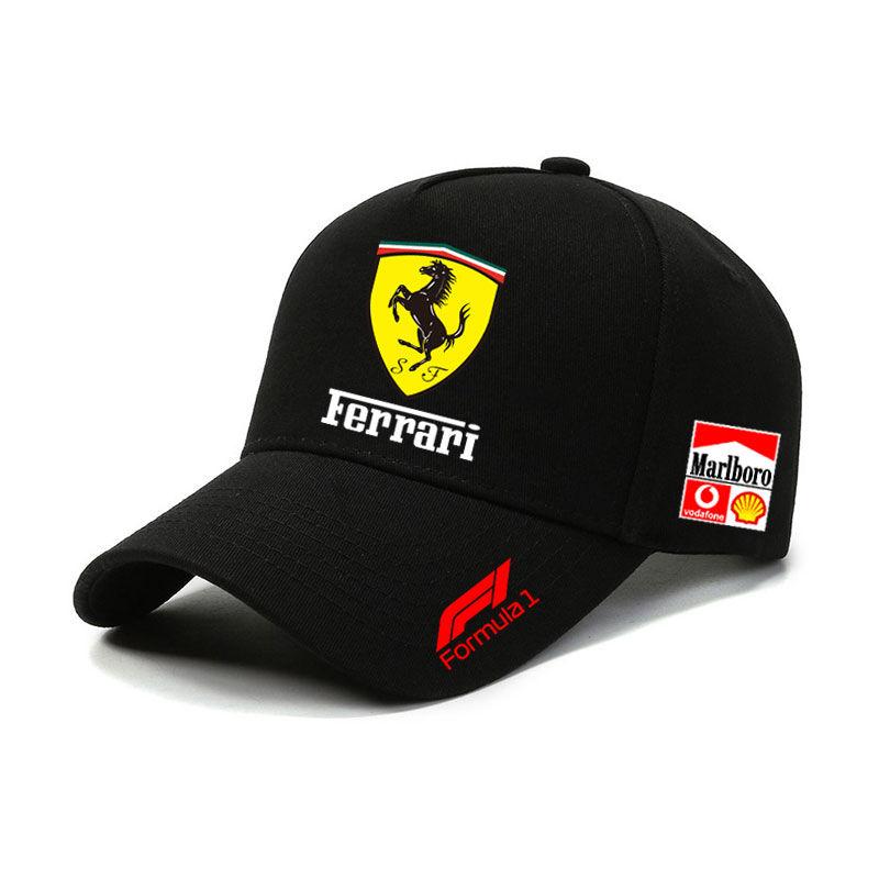 Car Logo Cotton Adjustable Baseball Hat Outdoor Auto Accessories For Ferrari Roma F80 296 GTB GTS SF90 Stradale Spider Spyde JQ1