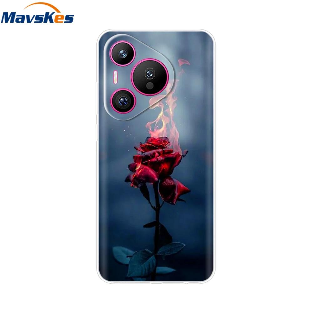 For Huawei Pura 70 Pro Case Pura 70 Clear Back Cover Pretty Girl Bumper Soft TPU Funda For Huawei Pura 70 Pro+ Pura70 Ultra Capa