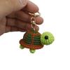 Schildkröten Schlüsselanhänger Anhänger Gestrickt Gute Details Realistisch Weich Edelstahl Exquisit Manuell Taschenanhänger Aufbewahrung Schlüsselanhänger Schildkröte Schlüsselring