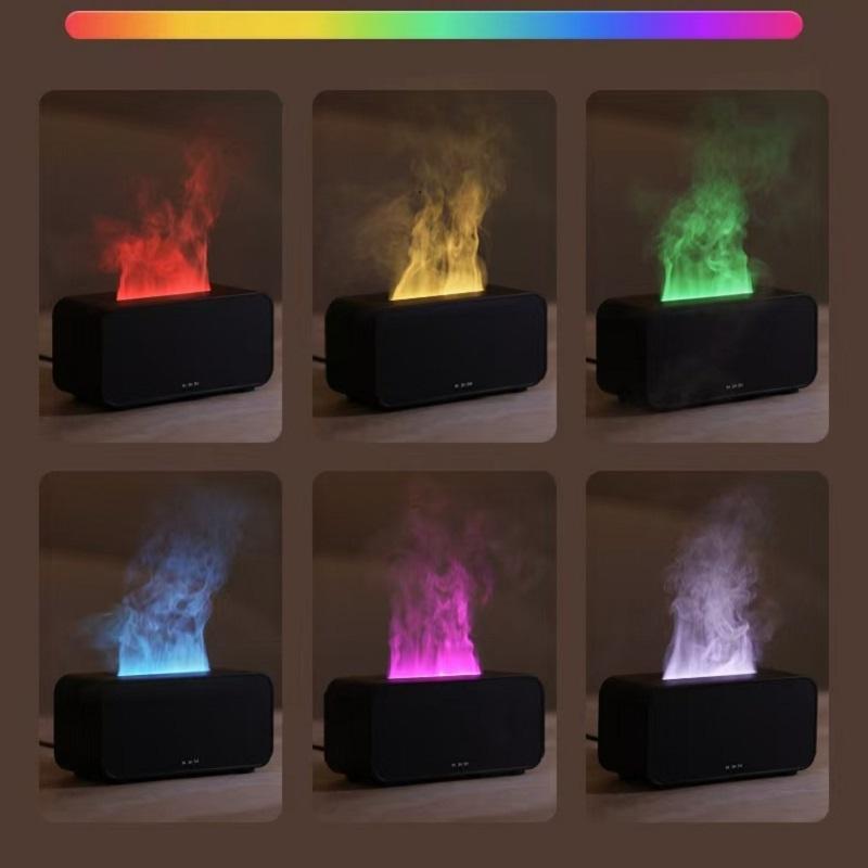 Humidificateur d'air, diffuseur d'huiles essentielles, mini-flamme, diffuseur automatique de parfum, humidificateur domestique avec lumière LED