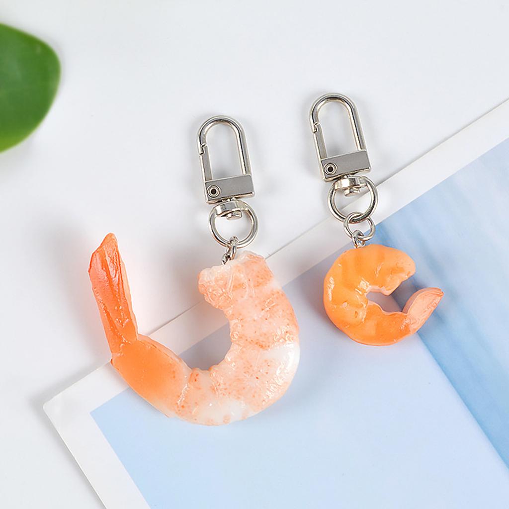 Simulated Shrimp Keychain