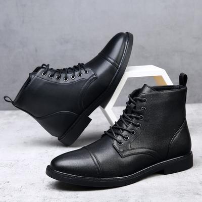 Autumn and Winter High-top Martin Boots Men's Boots Velvet Retro Leather Men's Leather Boots Locomotive Boots