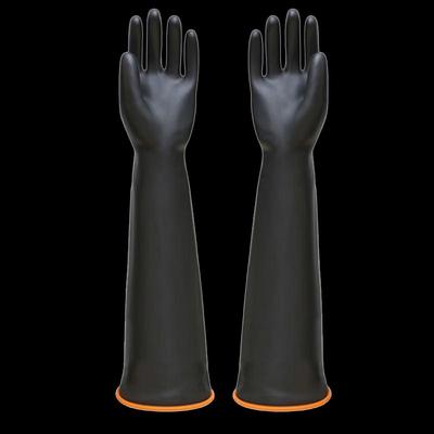QINGXI 55cm Verlängerte Chemikalienbeständige Latex-Handschuhe