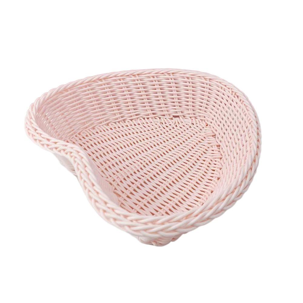 Plastic Wicker Basket Hand Woven Storage Basket New Imitation Rattan Basket  Fruit Display