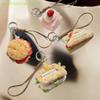 Simulation Hamburger Sandwich Cake Plush Keychain Creative Cute Food Keyring Stuffed Doll Key Chains Lovely Bag Pendant Gifts