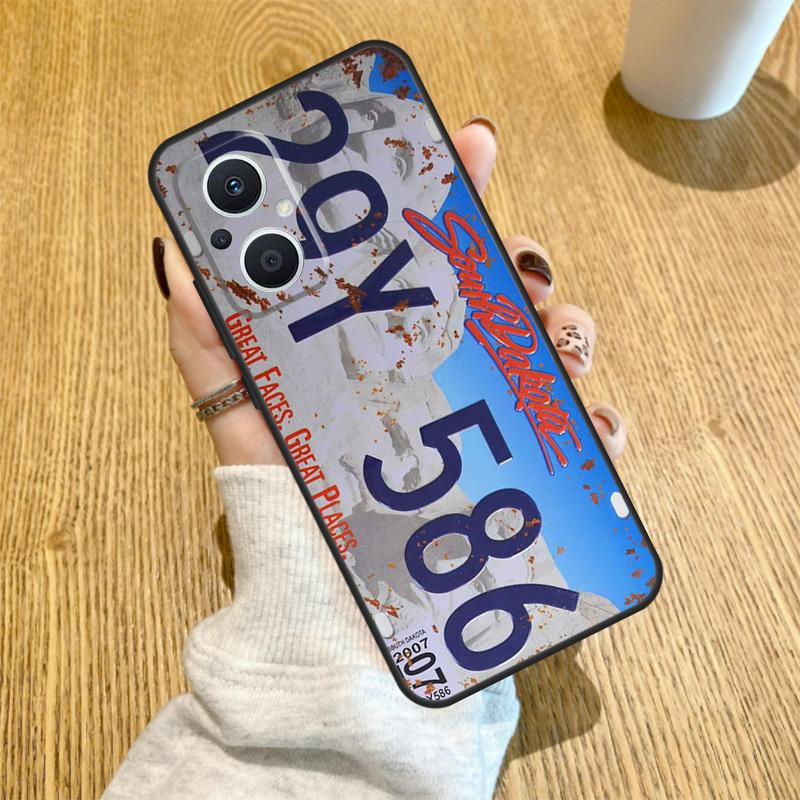 

Retro Funny License Plate Funda For OPPO Reno 13 F 14F 12F 11F 8T 7 8 Lite 10 11 12 14 OPPO Find X5 X6 X8 X9 Pro Case OPPO Reno7 4G