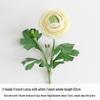 Lotus Peony Silk Flower Arrangement - 2-Head Artificial Ranunculus for Wedding Decoration