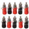 10Pcs JS-910B JS-919 Terminal Wire Connectors Female 4mm Banana Plugs Black Red Binding Post Jack Socket Mounter