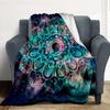 Cosmic Mandala Flannel Blanket Throw Blanket Soft Warm Sofa Bed Camping Car Home Decor Unique Christmas Gift C9301238